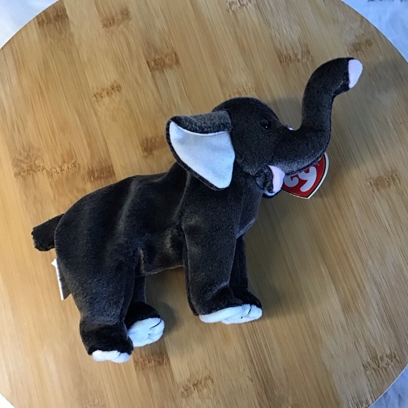 Ty(4) Trumpet Beanie Baby Elephant Plush Toy - Picture 8 of 9